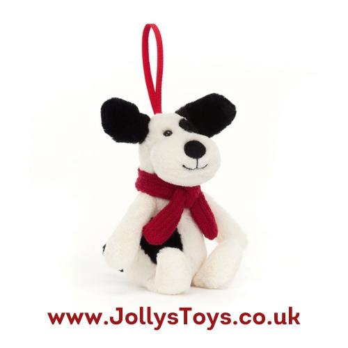 Jellycat Bashful Puppy Christmas Decoration